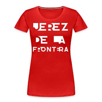 JEREZ DE LA FRONTER – Cadix – Andalousie – Espagne - T-shirt bio Premium Femme - rouge - Devant - Mia (176cm)