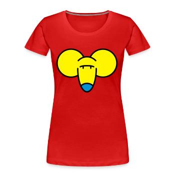 Mouse with large ears - Women's Premium Organic T-Shirt - red - Front - Mia (176cm)