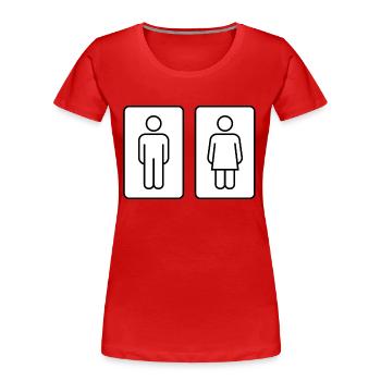 bath bath bathtub bathtub shower shower15 - Women's Premium Organic T-Shirt - red - Front - Mia (176cm)
