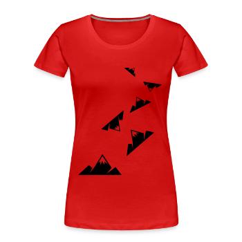 Montagnes En plein air - T-shirt bio Premium Femme - rouge - Devant - Mia (176cm)