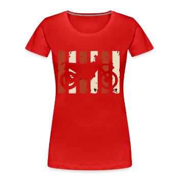 Moto Cross - Women's Premium Organic T-Shirt - red - Front - Mia (176cm)