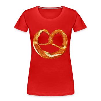 brot broetchen crossaint baecker baguette bread bu - Frauen Premium Bio T-Shirt - Rot - Vorne - Mia (176cm)