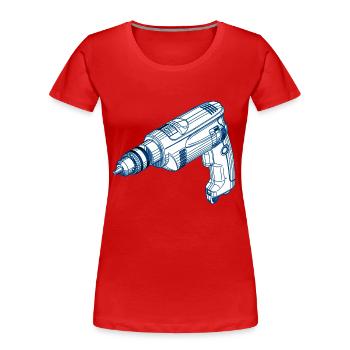foret - T-shirt bio Premium Femme - rouge - Devant - Mia (176cm)