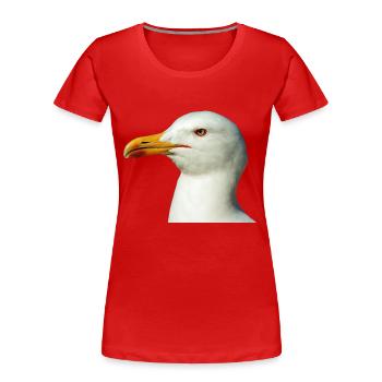 oiseau mouette moewe voegel animaux animaux - T-shirt bio Premium Femme - rouge - Devant - Mia (176cm)