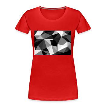 Polygon Black and White - Women's Premium Organic T-Shirt - red - Front - Mia (176cm)