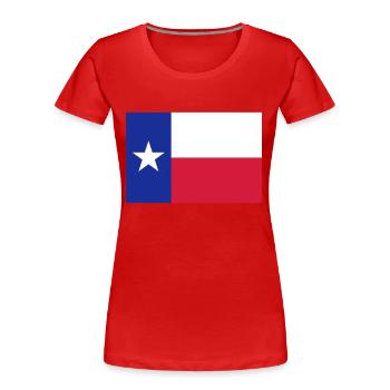 Flag Texas - Frauen Premium Bio T-Shirt - Rot - Vorne - Mia (176cm)