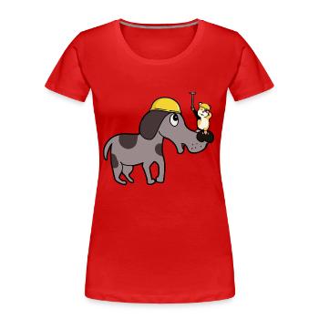 Caretaker Craftsman Professions Dog Hamster Job - Women's Premium Organic T-Shirt - red - Front - Mia (176cm)