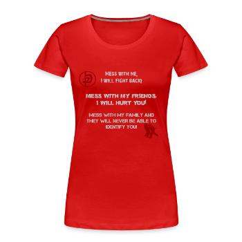 Krav Maga - Frauen Premium Bio T-Shirt - Rot - Vorne - Mia (176cm)