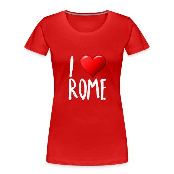 I love Rome - Women's Premium Organic T-Shirt - red - Front - Mia (176cm)