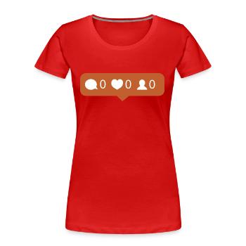 Instagram Heart - Women's Premium Organic T-Shirt - red - Front - Mia (176cm)