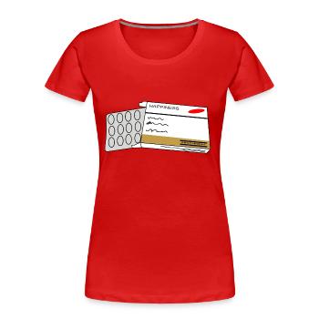 Happiness - T-shirt bio Premium Femme - rouge - Devant - Mia (176cm)