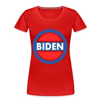 Biden - Frauen Premium Bio T-Shirt - Rot - Vorne - Mia (176cm)