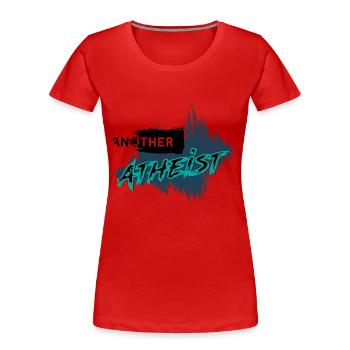 Another Atheist - Women's Premium Organic T-Shirt - red - Front - Mia (176cm)