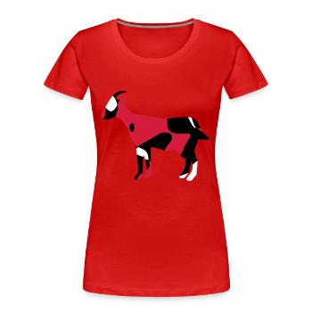IRAK GOAT ماعز - CAMO / CAMO - T-shirt bio Premium Femme - rouge - Devant - Mia (176cm)
