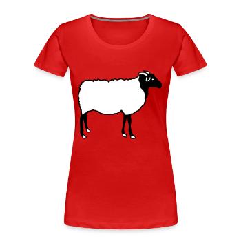 Schaf Schafe Heidschnucke Lamm Schäfer Lämmer - Frauen Premium Bio T-Shirt - Rot - Vorne - Mia (176cm)