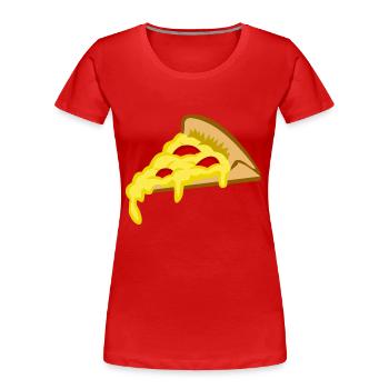 manger de la nourriture pizza pizzeria restaurant62 - T-shirt bio Premium Femme - rouge - Devant - Mia (176cm)