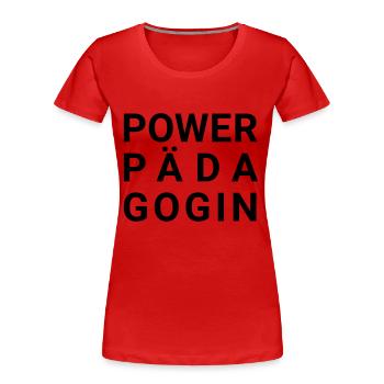 Powerpädagogin - Frauen Premium Bio T-Shirt - Rot - Vorne - Mia (176cm)