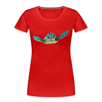 turtle schildkroete tiere animals10 - Frauen Premium Bio T-Shirt - Rot - Vorne - Mia (176cm)