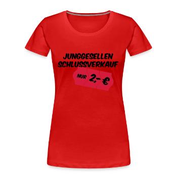 Baccalauréat - T-shirt bio Premium Femme - rouge - Devant - Mia (176cm)