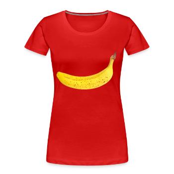 légumes banane fruit banane légume fruits12 - T-shirt bio Premium Femme - rouge - Devant - Mia (176cm)