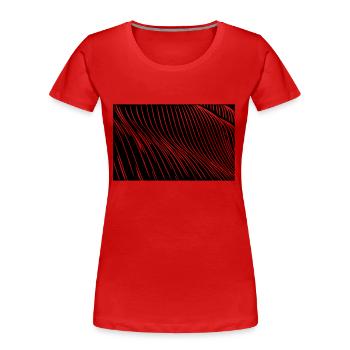 Lignes de vagues de zèbre - T-shirt bio Premium Femme - rouge - Devant - Mia (176cm)
