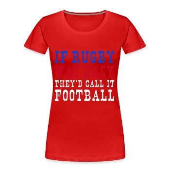Ils l’appelleraient Football New Zealand Rugby - T-shirt bio Premium Femme - rouge - Devant - Mia (176cm)