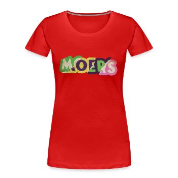 Moers Germany City Font Punk Retro - Women's Premium Organic T-Shirt - red - Front - Mia (176cm)