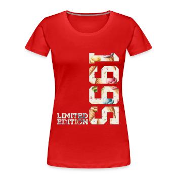 LIMITED EDITION 1995 31 JAHRE EIS 31. GEBURTSTAG - T-shirt bio Premium Femme - rouge - Devant - Mia (176cm)