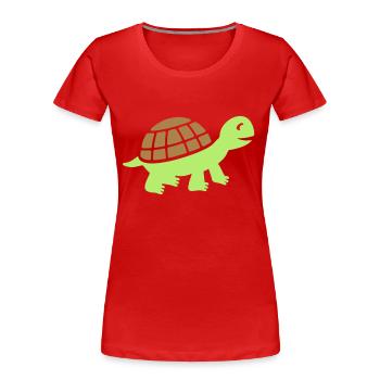 Cute turtle gift - Women's Premium Organic T-Shirt - red - Front - Mia (176cm)