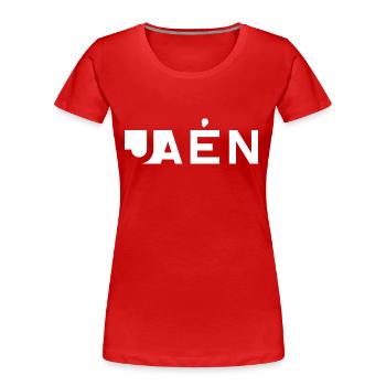 JAÉN – Andalousie – Espagne - T-shirt bio Premium Femme - rouge - Devant - Mia (176cm)