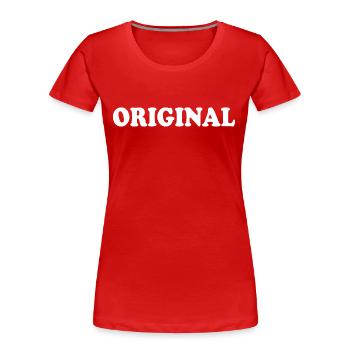 Original - Frauen Premium Bio T-Shirt - Rot - Vorne - Mia (176cm)