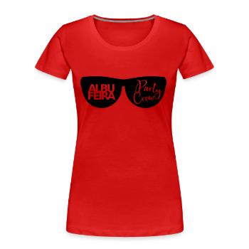 Albufeira party crew party holiday groups - Women's Premium Organic T-Shirt - red - Front - Mia (176cm)