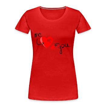 Me love you - Frauen Premium Bio T-Shirt - Rot - Vorne - Mia (176cm)