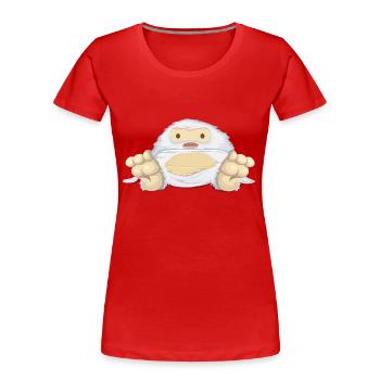 yeti - T-shirt bio Premium Femme - rouge - Devant - Mia (176cm)