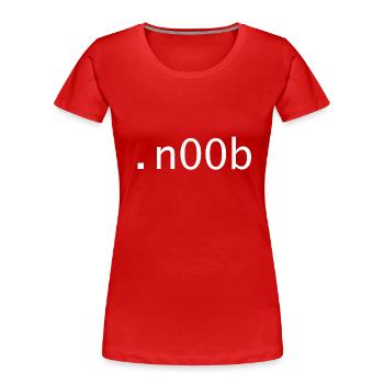 n00b - Newbie leet - Women's Premium Organic T-Shirt - red - Front - Mia (176cm)