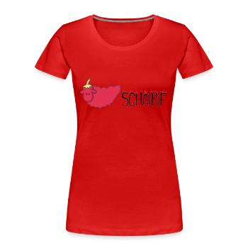 Ein scharfes Schaf - Frauen Premium Bio T-Shirt - Rot - Vorne - Mia (176cm)