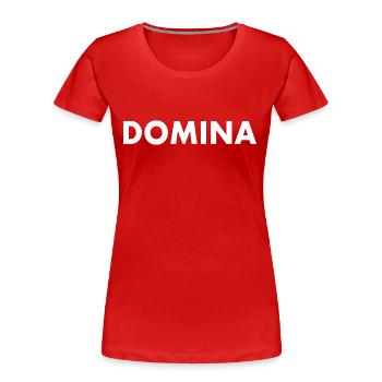 Domina - Frauen Premium Bio T-Shirt - Rot - Vorne - Mia (176cm)