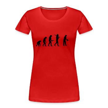 gaertner evolution développement de progrès - T-shirt bio Premium Femme - rouge - Devant - Mia (176cm)