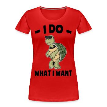 Tortoises - Women's Premium Organic T-Shirt - red - Front - Mia (176cm)
