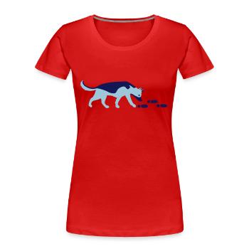 Mantrailer Shepherd vector - Women's Premium Organic T-Shirt - red - Front - Mia (176cm)