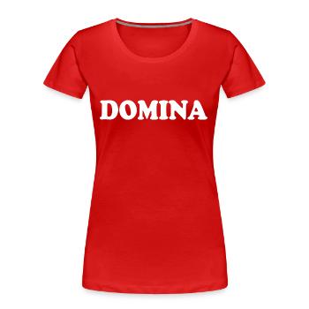 Domina - Frauen Premium Bio T-Shirt - Rot - Vorne - Mia (176cm)