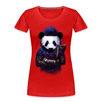 woods panda - T-shirt bio Premium Femme - rouge - Devant - Mia (176cm)