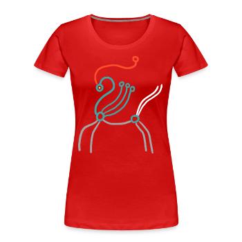 Pferd Avatar - Frauen Premium Bio T-Shirt - Rot - Vorne - Mia (176cm)