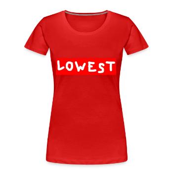 Lowest anti Fashion - Frauen Premium Bio T-Shirt - Rot - Vorne - Mia (176cm)