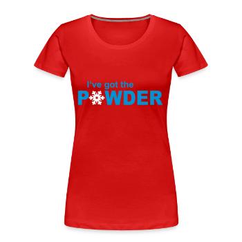 Schnee - Frauen Premium Bio T-Shirt - Rot - Vorne - Mia (176cm)