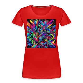 Hyper Impulsion - T-shirt bio Premium Femme - rouge - Devant - Mia (176cm)