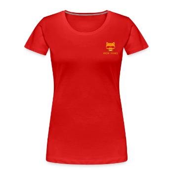 IRON PAWS - Women's Premium Organic T-Shirt - red - Front - Mia (176cm)