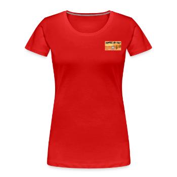 AI meets prairie - Women's Premium Organic T-Shirt - red - Front - Mia (176cm)