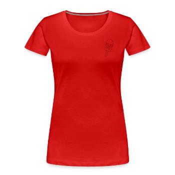 Eis am Stiel - Frauen Premium Bio T-Shirt - Rot - Vorne - Mia (176cm)