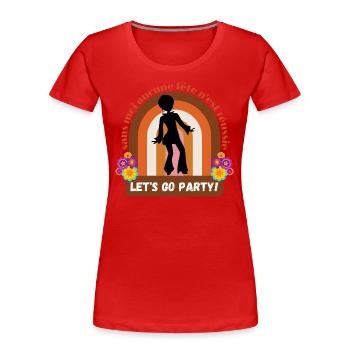 Ohne mich ist keine Partei erfolgreich - Frauen Premium Bio T-Shirt - Rot - Vorne - Mia (176cm)